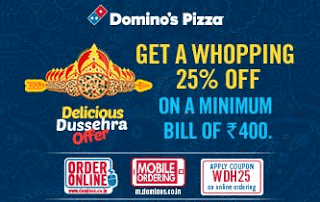 dominos  percent off