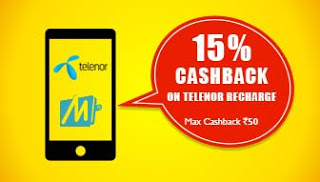 mobikwik telenor loot  cashback offer