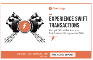 Freecharge rs cashback on bill payment of rs