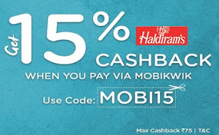 haldirams  cashback mobikwikoffer loot