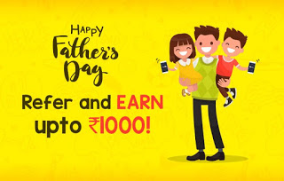 mobikwik refer and earn father day special