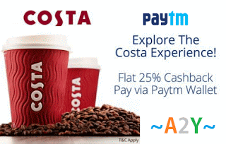 paytm coffee costa  cashback offer