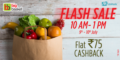 big basket mobikwik flash sale