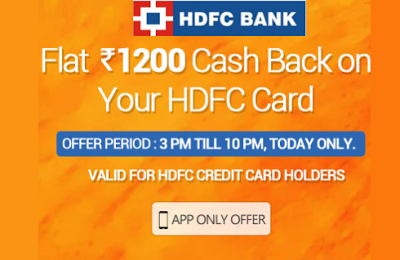 hdfc bank goibibo loot offer  cashback