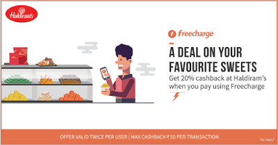 freecharge haldirams  cashback offer