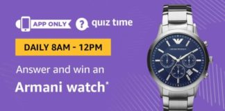 Amazon Armani Watch Quiz Answers