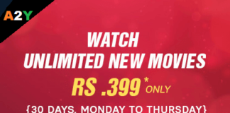 ﻿Unlimited Movies at Rs199