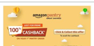 Amazon Pantry 100% Cashback