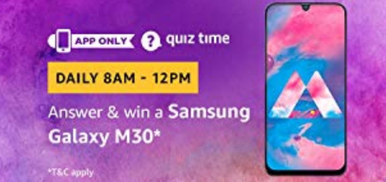 amazon samsung galaxy m31s quiz answers today 2020